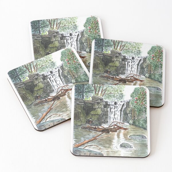 Item preview, Jesmond Dene Waterfall designed and sold by aliceu-art.
