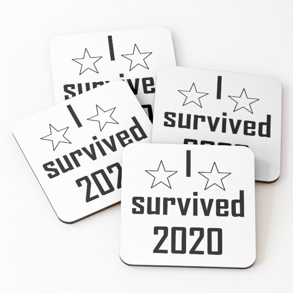 Item preview, I survived 2020 black letters designed and sold by Misschemical.