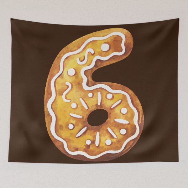 Item preview, Gingerbread Cookie Shaped Number 6 designed and sold by Alicia Chee.