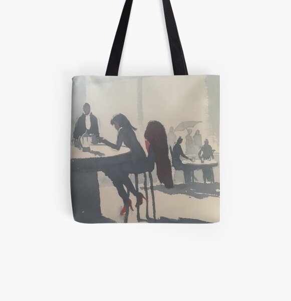 Red Coat and Red Shoes All Over Print Tote Bag