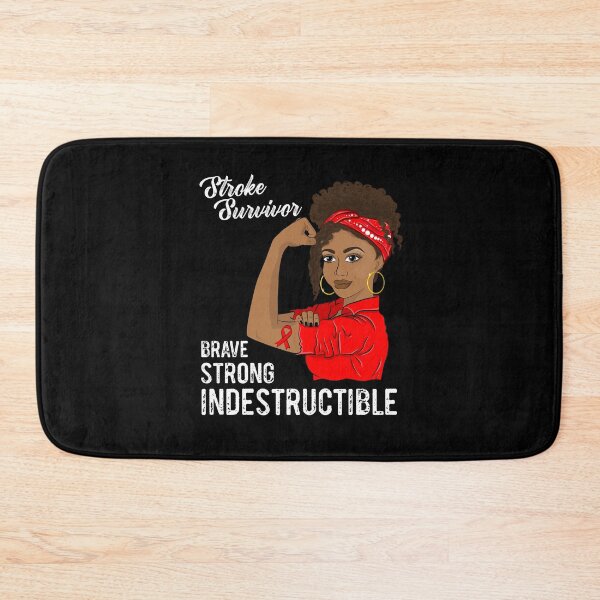 Item preview, Stroke Survivor Indestructible Warrior Awareness Black Girl designed and sold by ZNOVANNA.