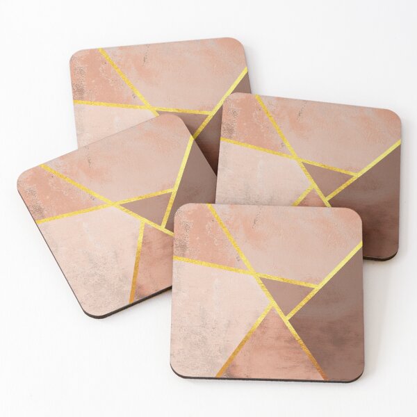 Item preview, Geometric marble print, color blocking brown designed and sold by ColorsHappiness.
