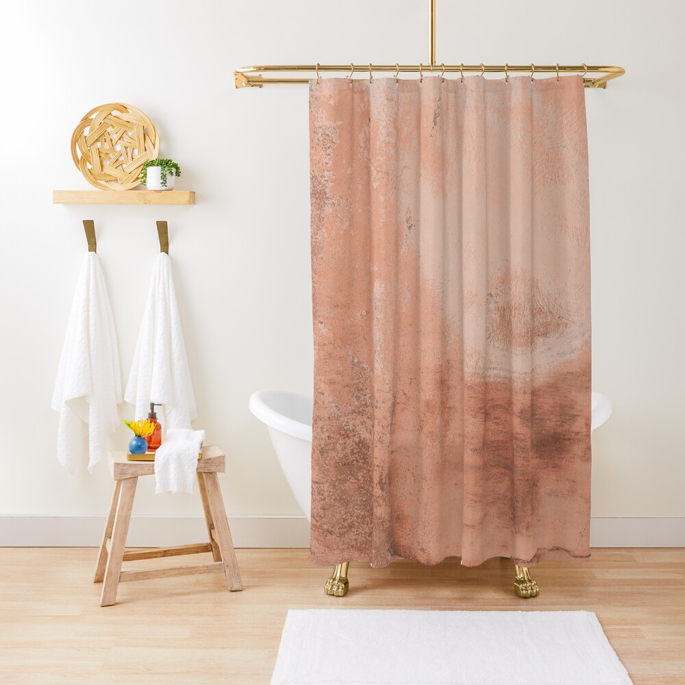 Beige concrete texture Shower Curtain