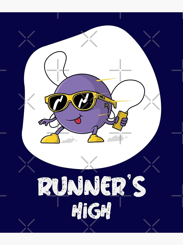 "Runner's High Cartoon" Poster by RunnersHigh Redbubble