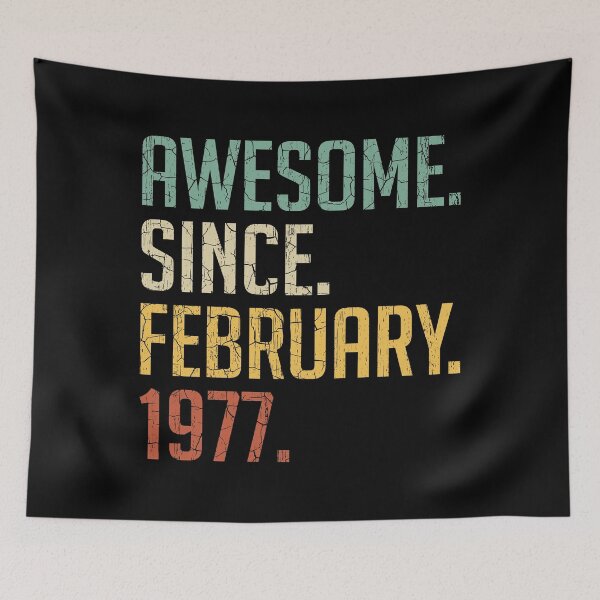 Item preview, Awesome Since February 1977 44th Birthday Gift 44 Years Old Vintage February 1977 designed and sold by Takatv.