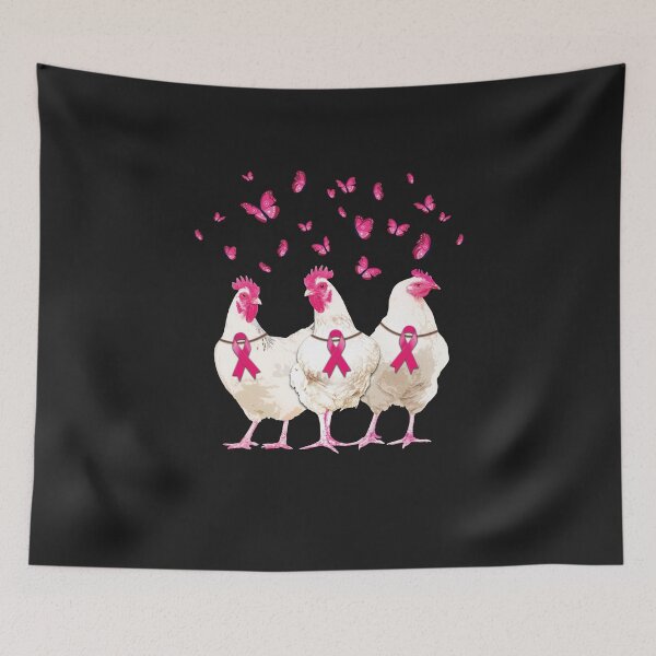 Item preview, Chicken And Butterfly Breast Cancer Awareness Pink Ribbon designed and sold by CreativeGift.