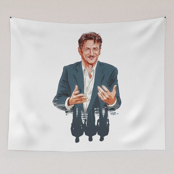 Item preview, Sean Penn - An illustration by Paul Cemmick designed and sold by TIGERDAVER.