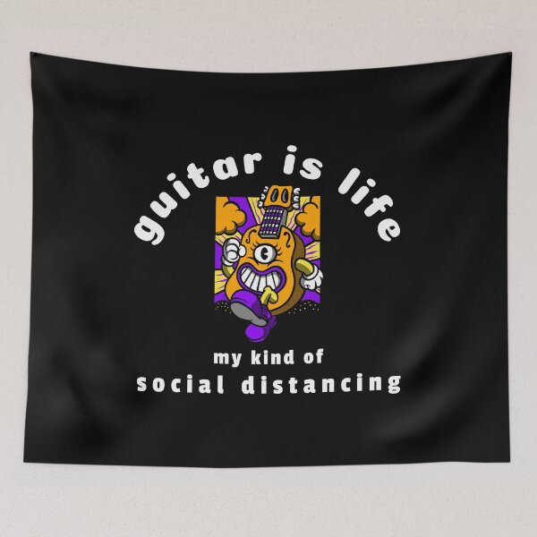 Item preview, Guitar is life, Monster Guitar, My Kind of Social Distancing designed and sold by boisebug.