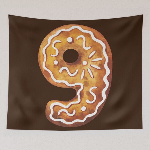 Item preview, Gingerbread Cookie Shaped Number 9 designed and sold by Alicia Chee.