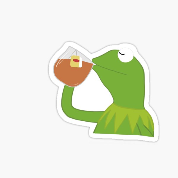 Kermit Sipping Tea Sticker