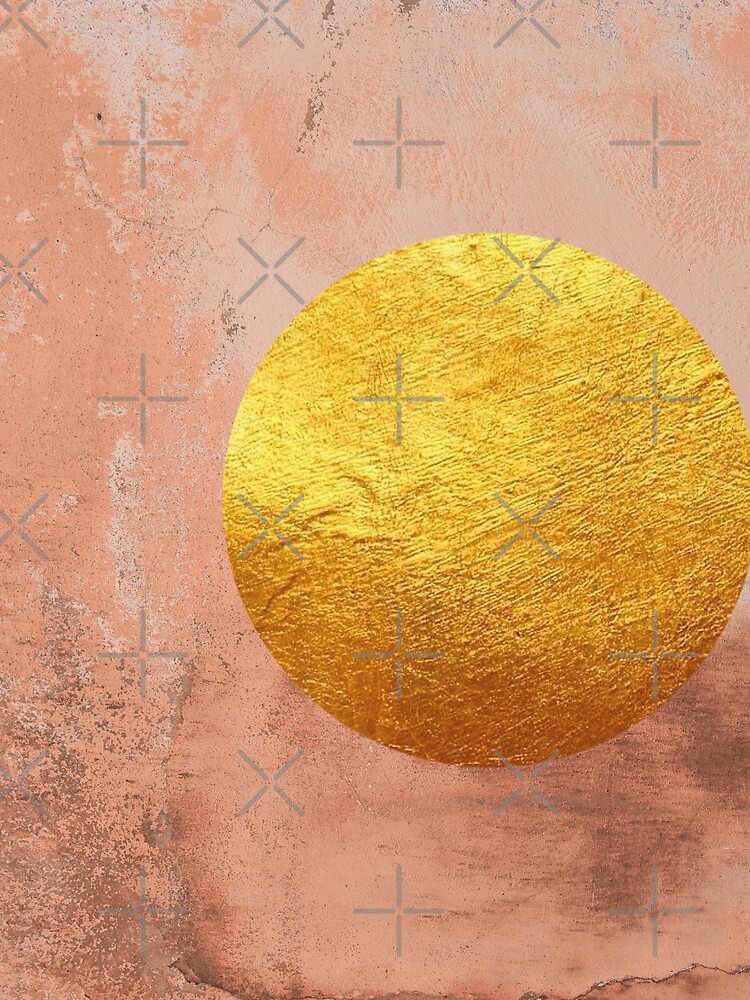 Beige concrete texture with golden moon by ColorsHappiness