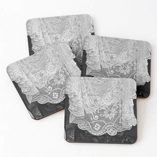 Item preview, Vintage Romantic Lace Crochet Tablecloth Hanging Laundry designed and sold by Anna Lemos.