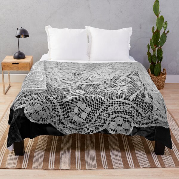Item preview, Vintage Romantic Lace Crochet Tablecloth Hanging Laundry designed and sold by Anna Lemos.