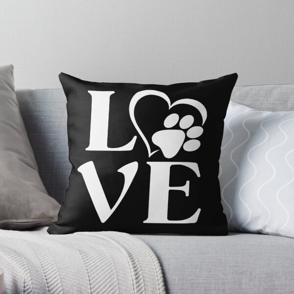 Love Paw Throw Pillow