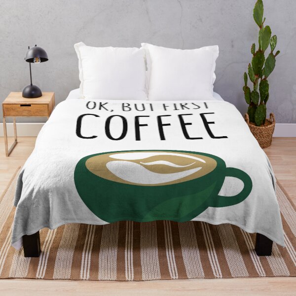 Item preview, OK , but first coffee | Green coffee cup designed and sold by Larnetty.