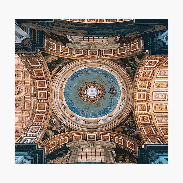 Item preview, Architecture of Vatican city - Architecture of Citta Del vaticano - Church Decorated Roof designed and sold by EBII-Store.