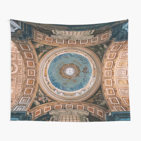 Architecture of Vatican city - Architecture of Citta Del vaticano - Church Decorated Roof Tapestry
