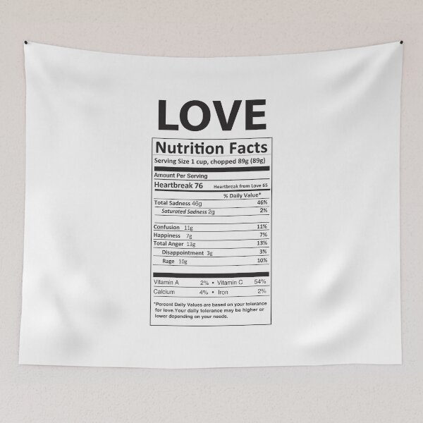 Item preview, LOVE Nutrition facts design designed and sold by AznavourByKarin.