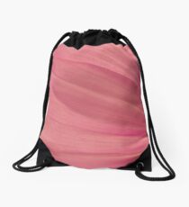 Pink Cosmo Petals Macro Drawstring Bag
