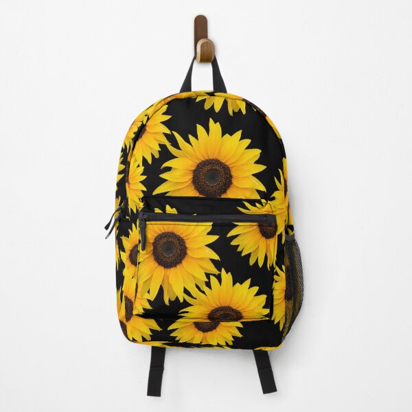 Item preview, Yellow sunflowers on black background. designed and sold by KamTamDesigns11.