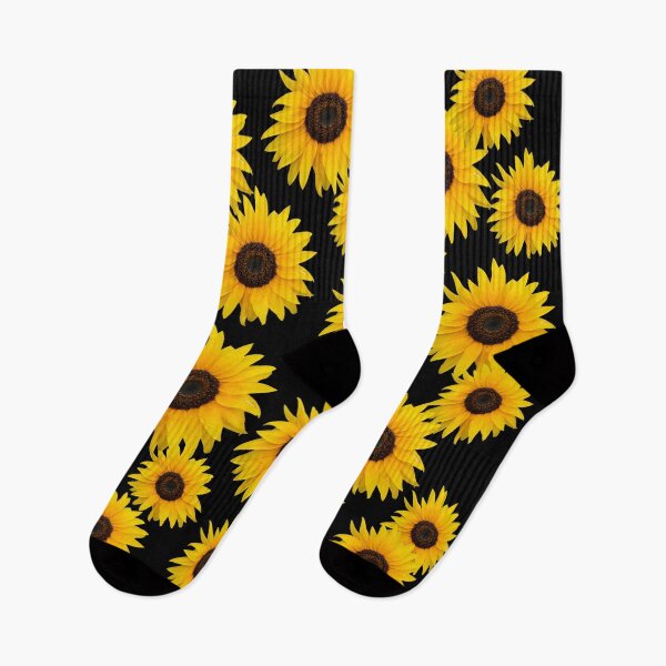 Item preview, Yellow sunflowers on black background. designed and sold by KamTamDesigns11.