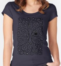Die Eule Tailliertes Rundhals-Shirt
