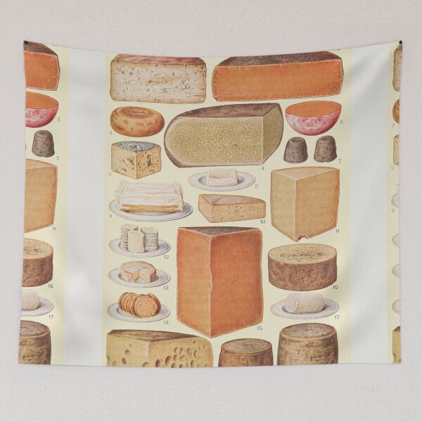 Item preview, Cheeses chart - Classic Mrs Beetons cook book artwork designed and sold by Vintage Designs +.