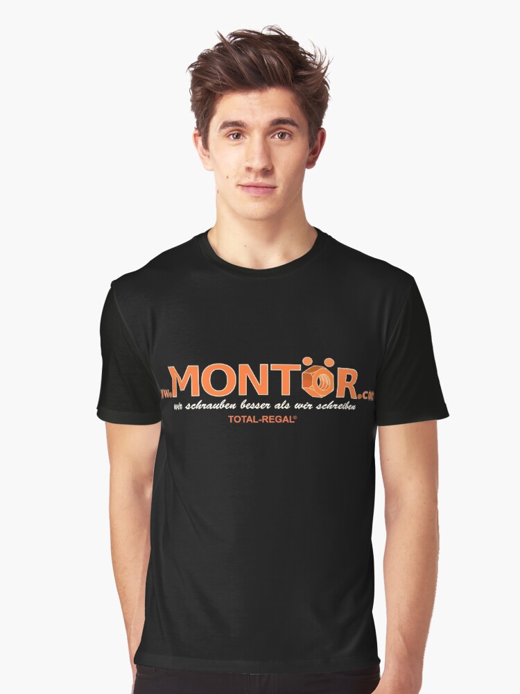 Thumbnail 1 of 5, Graphic T-Shirt, www.Montör.com (black) designed and sold by TotalRegal.