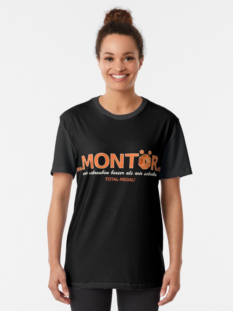 Thumbnail 2 of 5, Graphic T-Shirt, www.Montör.com (black) designed and sold by TotalRegal.