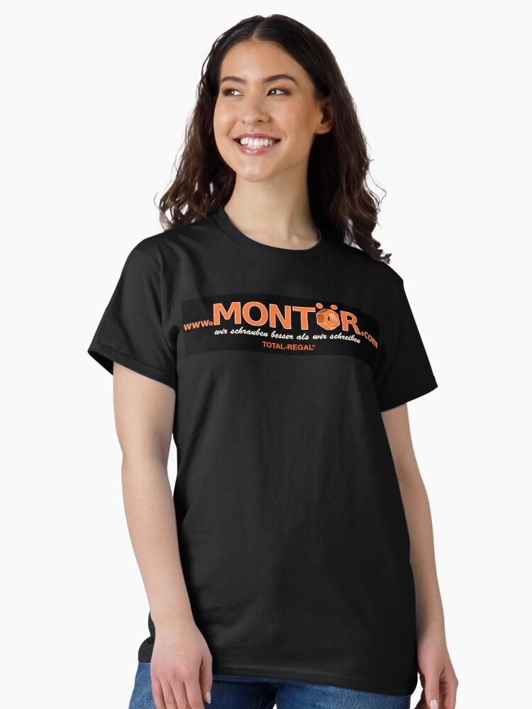 Thumbnail 2 of 7, Classic T-Shirt, www.Montör.com (black) designed and sold by TotalRegal.