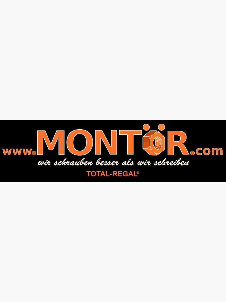 Thumbnail 3 of 3, Sticker, www.Montör.com (black) designed and sold by TotalRegal.