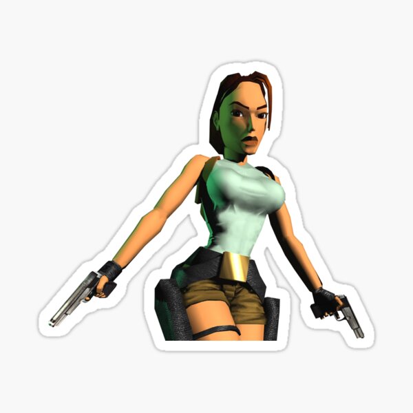 Klassische Lara Croft - Hohe Qualität Sticker