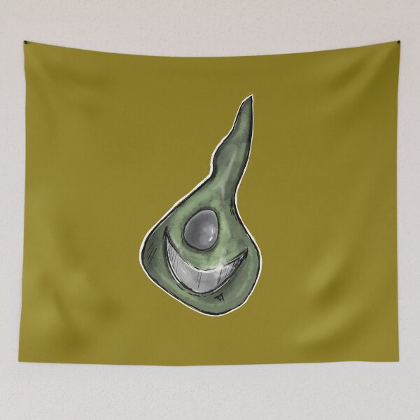 Item preview, Funny little green monster with a grin on his cheek designed and sold by emm-j.