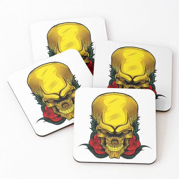 Item preview, Golden Skull Rose Skull Art designed and sold by JTS STORE.