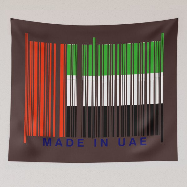 Item preview, UAE barcode flag designed and sold by MBR1.