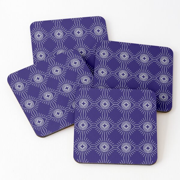 Item preview, Blue magic eye tiled pattern designed and sold by MeliCollective.