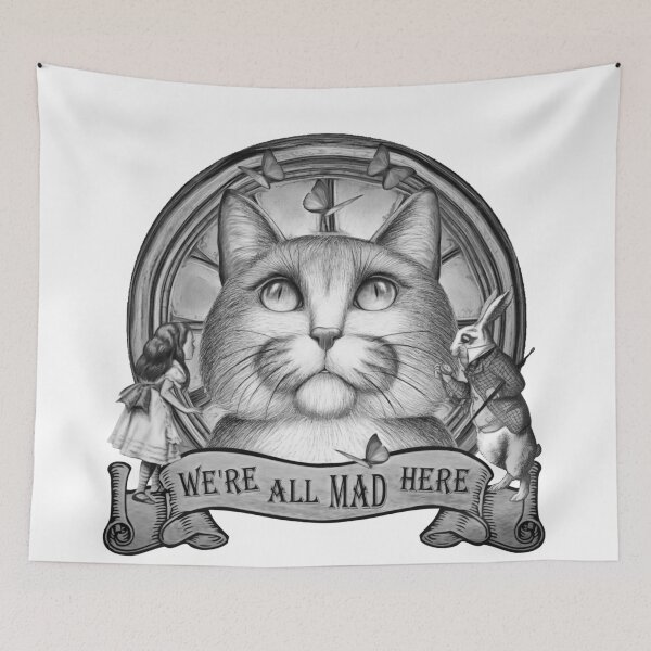 Item preview, We're All Mad Here - Cheshire Cat - Alice in Wonderland designed and sold by maryedenoa.