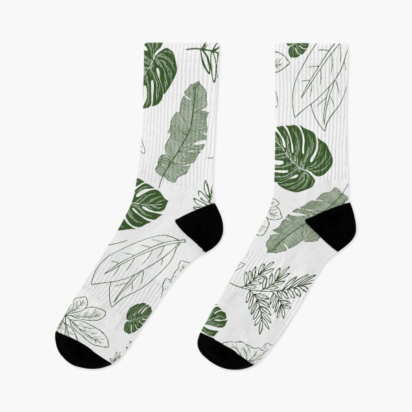 Item preview, Tropical jungle leaves on white background. designed and sold by KamTamDesigns11.