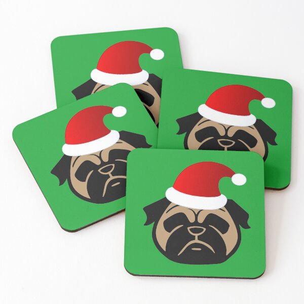 Item preview, Santa Pug for the Holidays! Pug Santa stickers - pug mom - pug gifts - Pug Christmas designed and sold by smooshfaceutd.