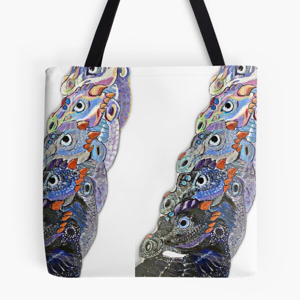 Item preview, 5 dragons vibrant colours acrylic painting designed and sold by MORIANO TATTOOS.