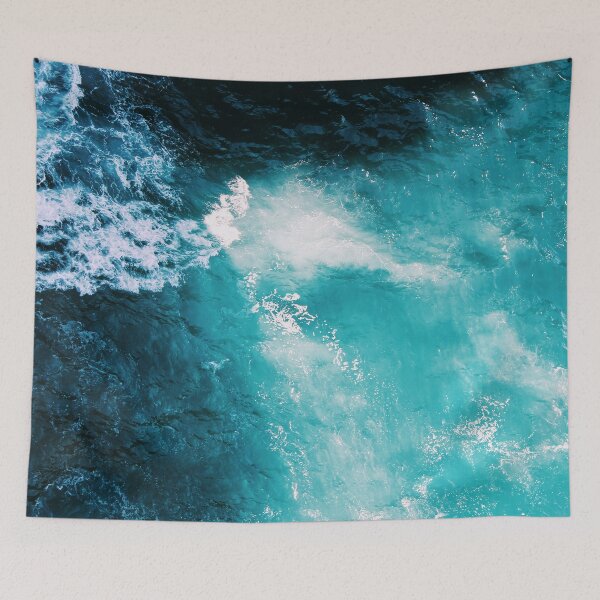 Item preview, Portuguese Blue Marble Ocean Waves in Sagres designed and sold by NelBo.