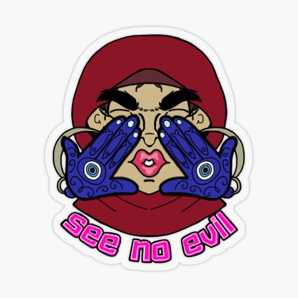 SEE NO EVIL Transparent Sticker