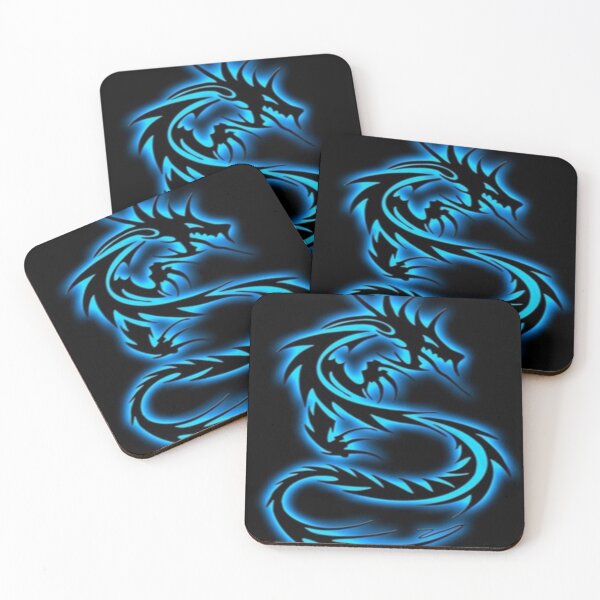 Item preview, Blue Neon Dragon designed and sold by leen12 Art Designs Prints.