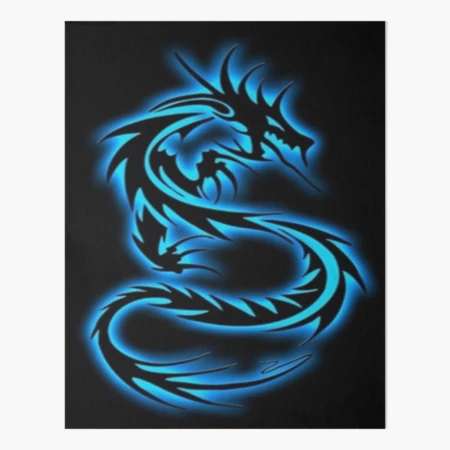 Blue Neon Dragon