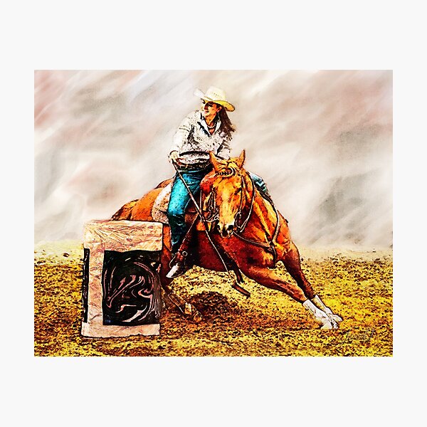 Race the Barrels Photographic Print