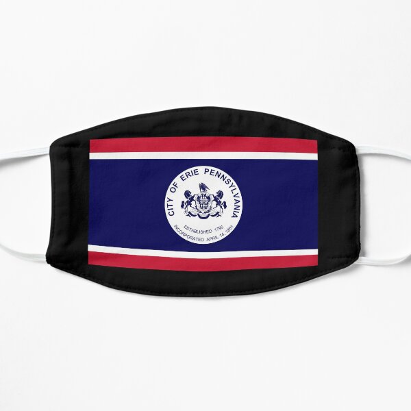 Flag of Erie, Pennsylvania Flat Mask