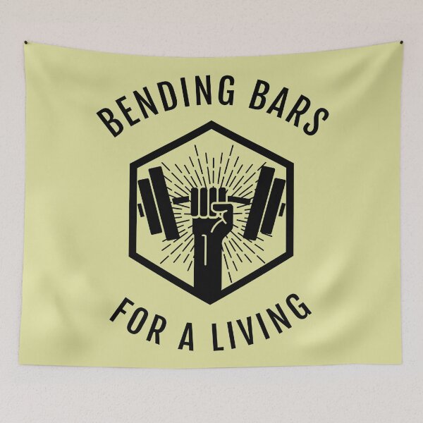 Item preview, BENDING BARS FOR A LIVING FITNESS FUNNY QUOTE designed and sold by gaCh438.
