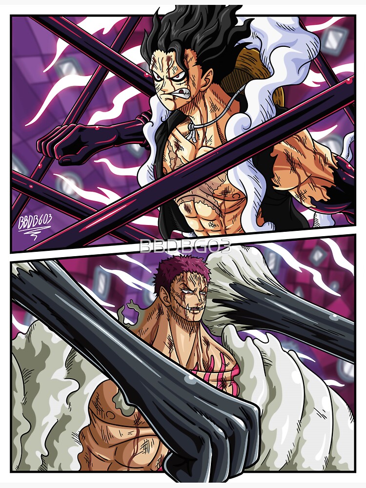 Luffy Snakeman vs Katakuri Stickers