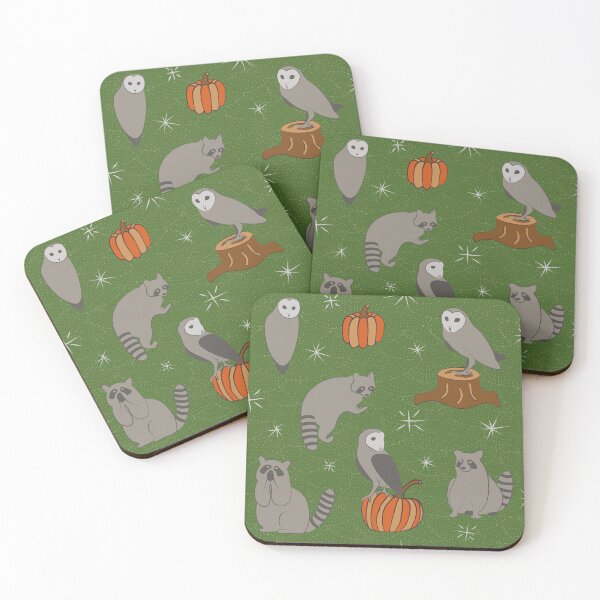 Item preview, Autumn Nocturnal Critters - Green designed and sold by JPuckett-Design.