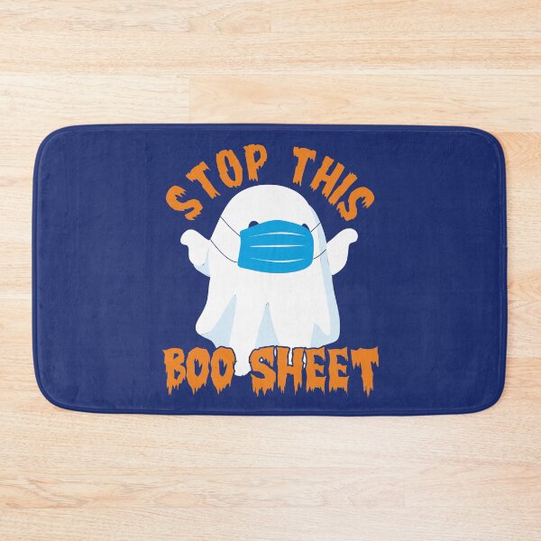 Item preview, Stop this boo sheet 2020 year funny ghost in face mask Halloween pun designed and sold by alenaz.
